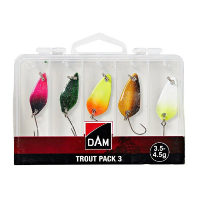 Kunstköder Trout Pack 3 incl. Box 5 Stück 3,5 - 4,5g Spoons Blinker Spinner