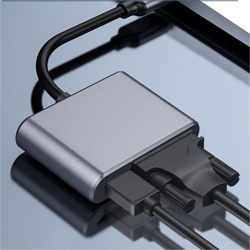 Laptop PC USB C To HDMI 4K VGA Multi-Port Hub USB 3.1 Type C Converter Power - Photo 3/9