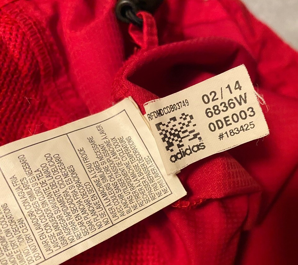 RARE McGill University Adidas Jacket Small Red White NCAA Soccer