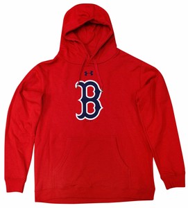 New-Men-039-s-XL-Under-Armour-Boston-Red-Sox-Team-Mark-Hoodie-Fleece-Sweatshirt-MLB