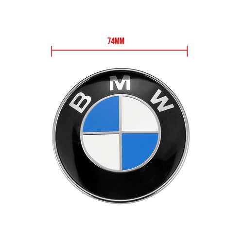 Für BMW Emblem E36 E39 82mm 74mm V+H Motorhaube Heckklappe Weiß Blau m/tüllen - Bild 8 von 15