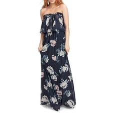 Show Me Your Mumu Blue Hacienda Floral Convertible Gown Small New With Tags