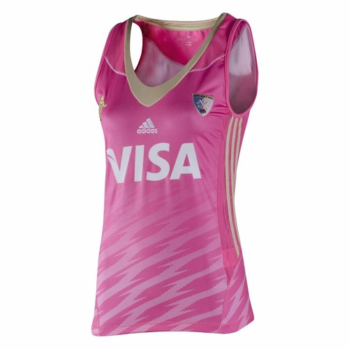 adidas Junior Girl's Las Leonas Argentina Hockey Away Jersey, Size: 7/8, 8/9yrs - Afbeelding 1 van 10