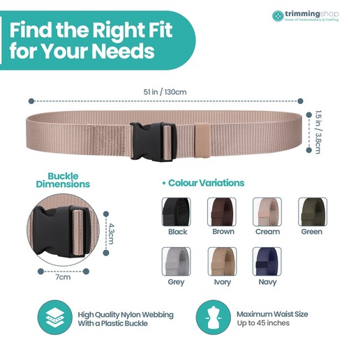 Quick Release Buckle Military Trouser BELT Army Tactical Canvas Webbing Belts - Picture 4 of 96
