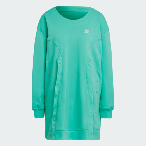 adidas Originals Womens Always Original Sweatshirt Dress - Green - Picture 6 of 6