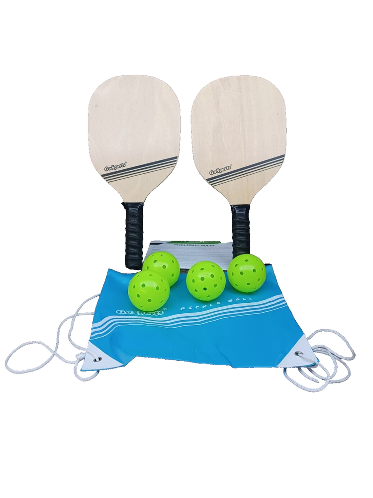Wooden Pickleball Paddles Set of 2 with Premium Grip