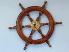 Roue de bateau en bois de 45,7 cm à collectionner décoration murale de...