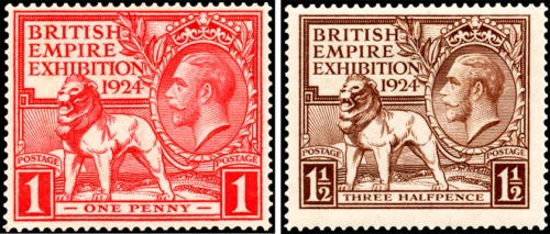 Juego de estampillas de franqueo de exhibición del Imperio Británico KGV GB 1924 George V SG430 - Imagen 1 de 1