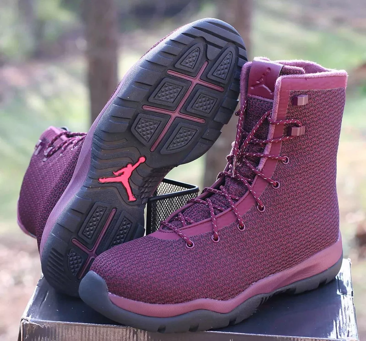 Nike Air Jordan Future Boot Sz 15 Maroon Burgundy Red Black Boots