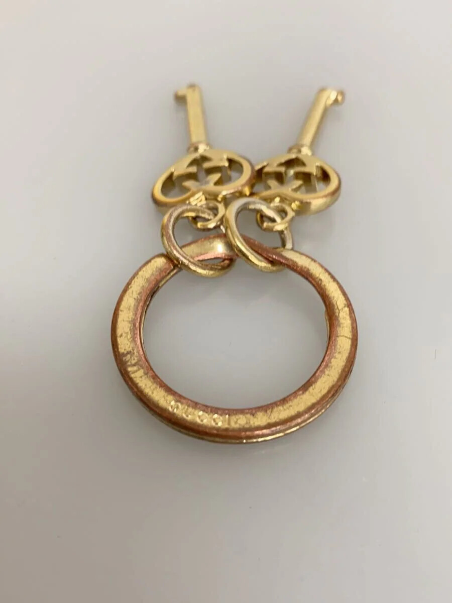 GUCCI Interlocking G Key Ring Key Holder, Gold, S… - image 4