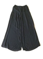 ADRIANNA PAPELL EVENING ESSENTIALS Black Palazzo Pants with SHEER OVERLAY Sz 12