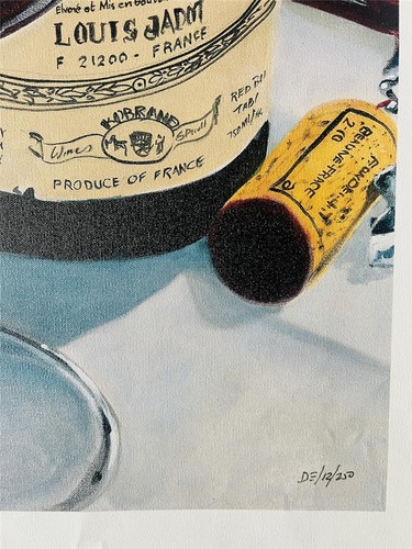 Victor Ostrovsky Beaujolais Hand Signed Limited Giclee on Canvas France Wines - 第 2/3 張圖片