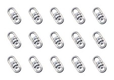 250 Double Eye SWIVEL Connectors Links  ~for Split rings, Key Chains 16mm x 7mm