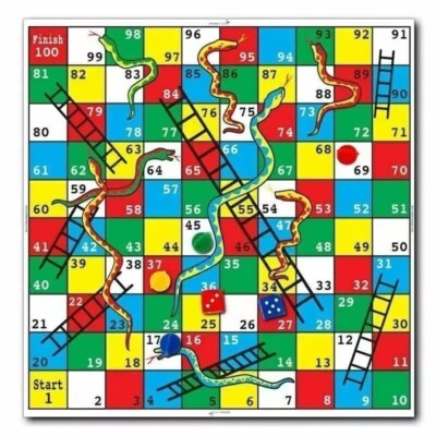 Gioco Da Tavolo Ludo E Scale (Snakes & Ladders) – SURJO, Per Famiglie E Bambini, Tema Sportivo, Nuovo - Foto 2