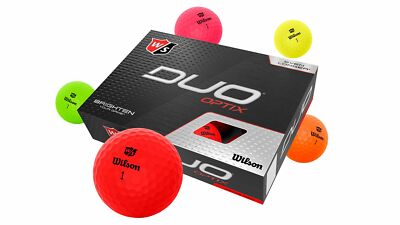 Wilson Staff Duo Optix 12 Golfbälle Mat Gelb