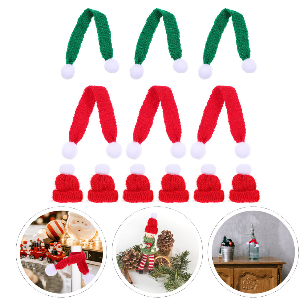 Bonnet Noël Vert Lot De 20 Mini Bonnets En Laine Pou Poupu00e9es,Chapeaux De Nou00ebl Mini Bonnet De Noel