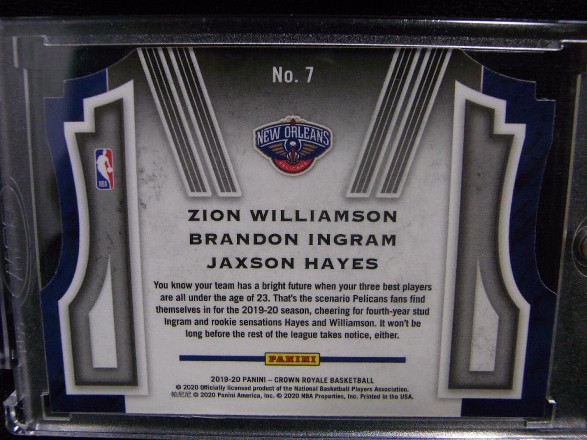2019-20 Panini Crown Royals Zion Williamson Brandon Ingram