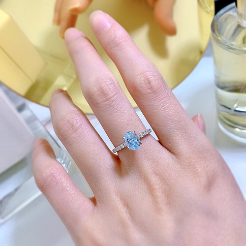 1.5CT Radiant Engagement Ring Blue Natural Pink Stone 925 Solid Silver 6X8MM - Picture 56 of 65