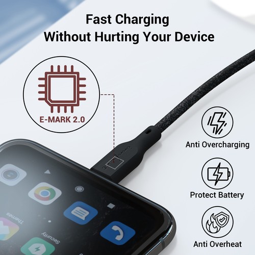 innfact Silicone USB C to USB C Charging Cable 240W Type C Fast charging cord - Picture 12 of 22