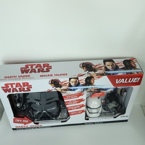 Star Wars Darth Vader Voice Changing Boombox Helm Bonus 2 Walkie Talkies Kylo - Bild 5 von 8