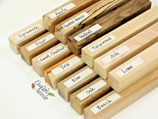 3 Wood Turning Pen Blanks - Pear, Yew, Walnut, Acacia, Spalted Beech, Apple etc.