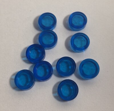 10 x LEGO 1x1 Round Tile Part 35380, 35381, 98138 Transparent