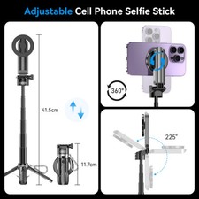 Magnetic Selfie Stick Tripod Remote Stand Cell Phone Holder For iPhone Samsung