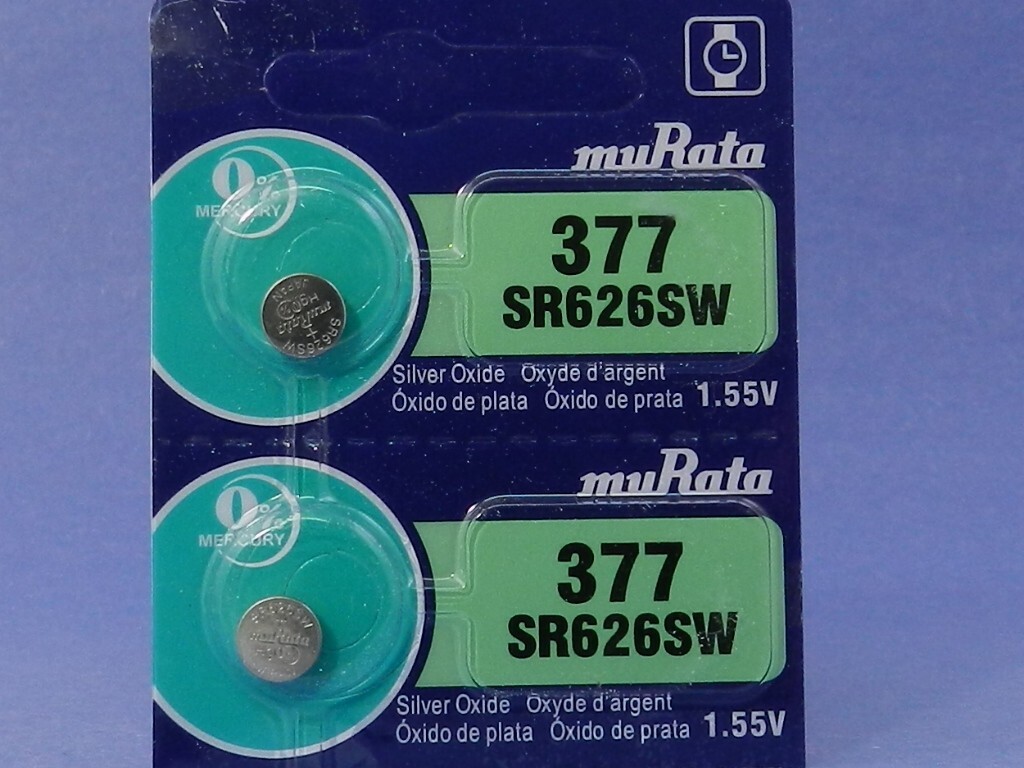9 Batterie A Bottone Varta 377 SR626SW, Ossido D'argento 1,55V, Svizzera