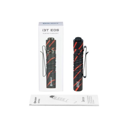 Olight I3T EOS Black Lava EDC Slim Tail Switch Flashlight, 180