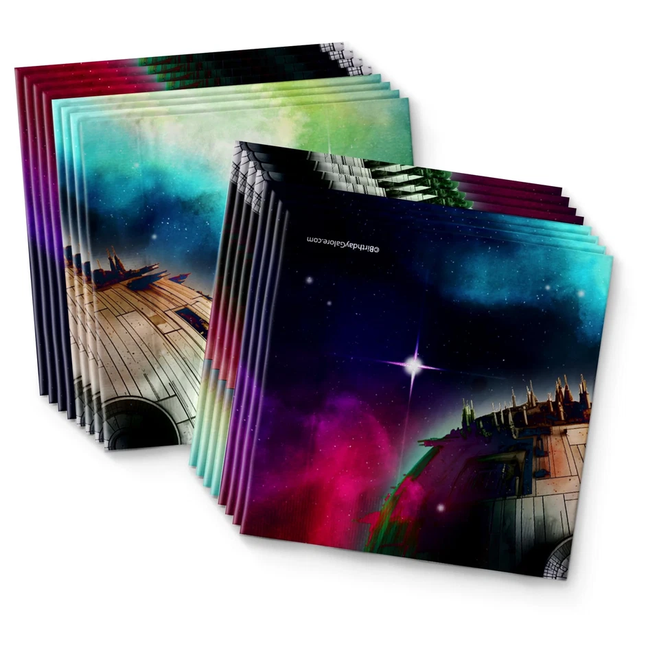 Juego de vajilla suministros de fiesta de cumpleaños Star Space Wars incluye platos servilletas... Foto 4 de 4