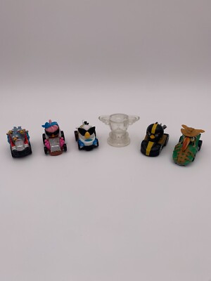 Lot of 5 Angry Birds Go Cars and One Trophy Magnifier TelePod Kart Racers Rovio