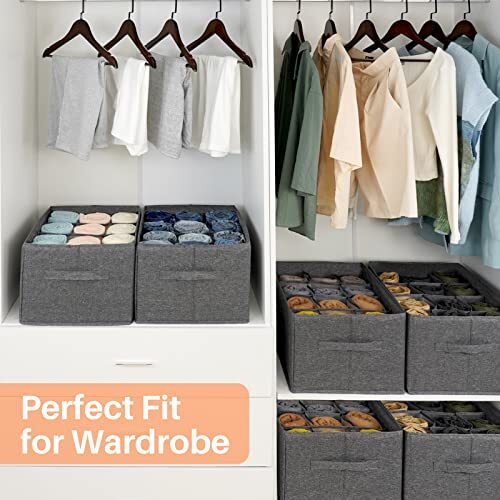 Closet Organizers & Storage Bins for Clothes - 12 Cell Drawers Grid Storage Box - Picture 4 of 9