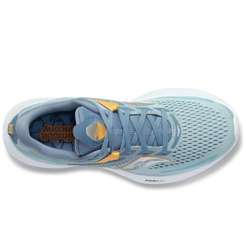 Saucony Womens RIDE 15 Shoes Denim/Aqua, size 9 - Picture 3 of 5