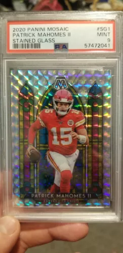 2020 Panini Mosaic Patrick Mahomes Stained Glass PSA 9 Mint