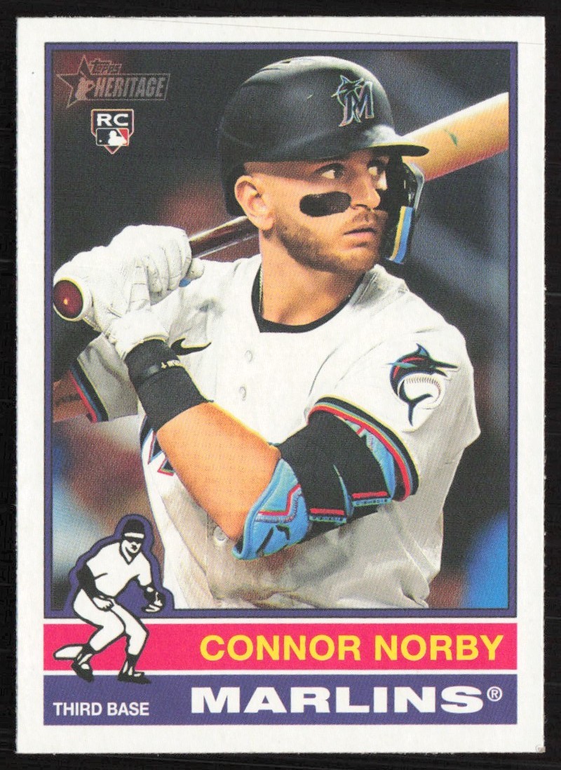 2025 Topps Heritage Base Connor Norby RC Miami Marlins #136