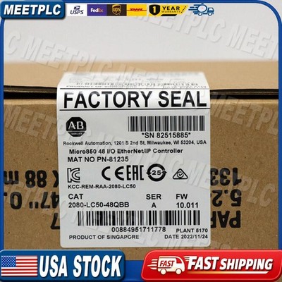 ALLEN BRADLEY 2080-LC50-48QBB Micro850 EtherNet/IP Controller US Free Tax