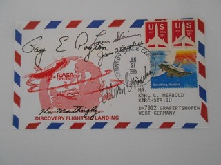 STS 51C Landebeleg Crewsigniert incl.Onizuka Space