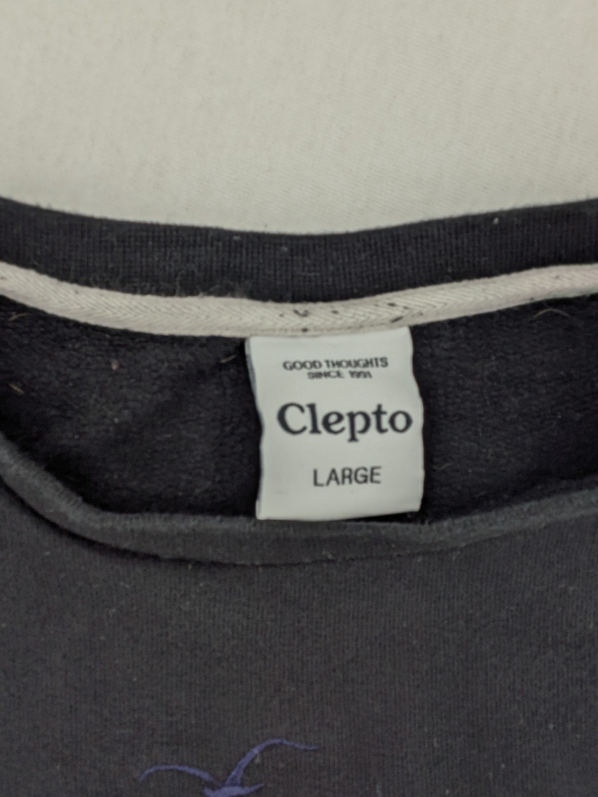Cleptomanicx Herren Sweatshirt Pullover Gr. L Large schwarz bestickt Vögel AOP image 4