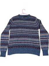 S Vintage DAKS London Shetland Wool Sweater Aztec Fair Isle Nordic Scandinavian