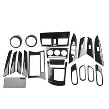 For Mazda 3 2010-2013 Rhd Abs Carbon Fiber Interior Door Trims Stickers