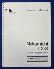 Original Nakamichi LX-3 Cassette Deck Service Manual