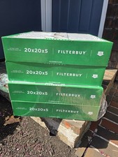 4 Lot Filterbuy 20x20x5 Air Filters, HVAC AC for Honeywell Lennox MERV 8