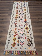 Alfombra de corredor estilo marroquí 2,8 x 8, corredor marakesh, bereber bohemio