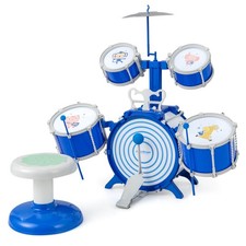Kids Drum Set Educational Percussion Musical Instrument Toy with Bass Drum