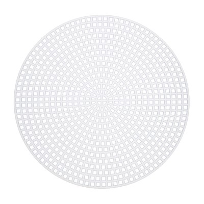 15 Stck. 4,5 Zoll Kunststoff Netz Leinwand Blatt 13 Stück Rund Blanko Leinwand Weiß