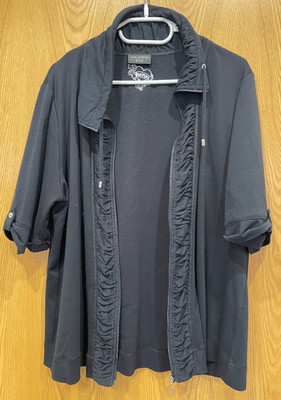 schwarze Damen Jacke  ca. Gr 42/44 VIA Appia Due Reißverschluss