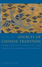 Sources of Chinese Tradition (Volume One)