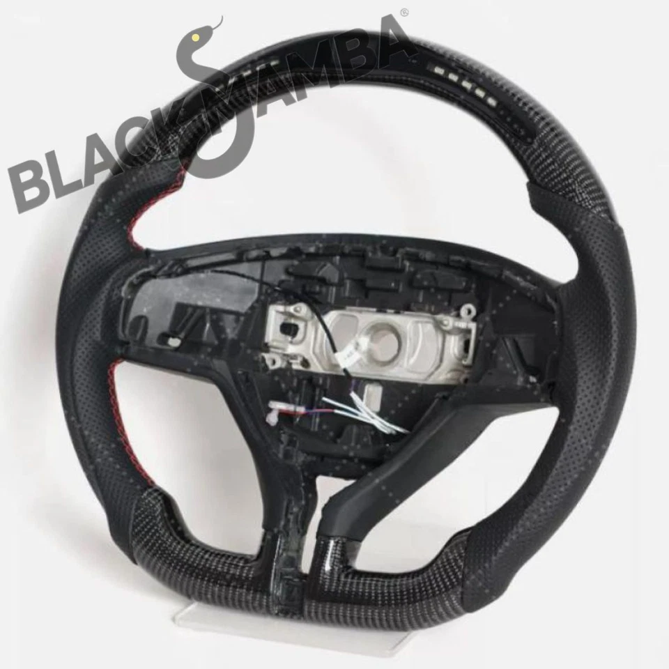 Carbon Fiber LED Steering Wheel Fit 2015-2024 Maserati Ghibli Quattroporte Foto 3 de 4