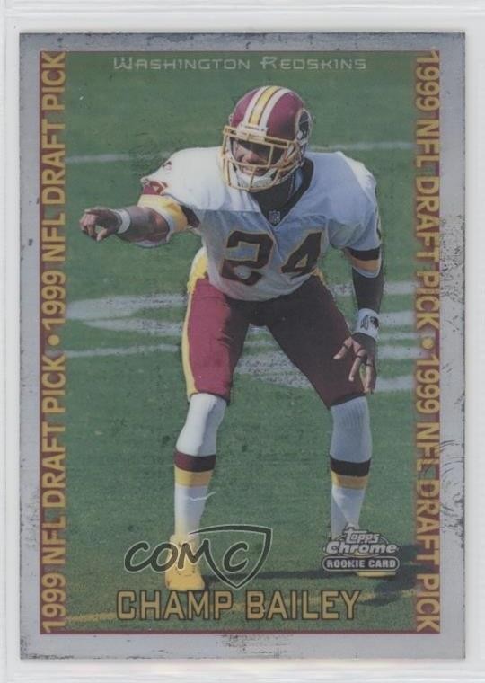 1999 Topps Chrome 1999 NFL Draft Pick Champ Bailey #160 Rookie RC HOF 0g45