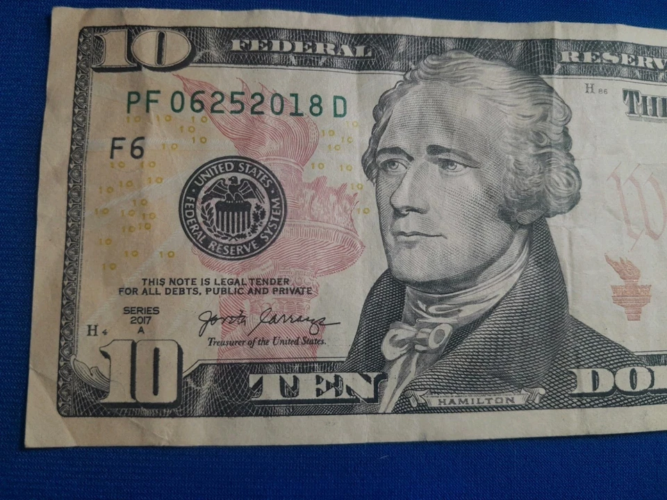 June 25, 2018 Birthday Anniversary $10 Ten Dollar Bill Serial Number 06252018 - Image 4 of 4